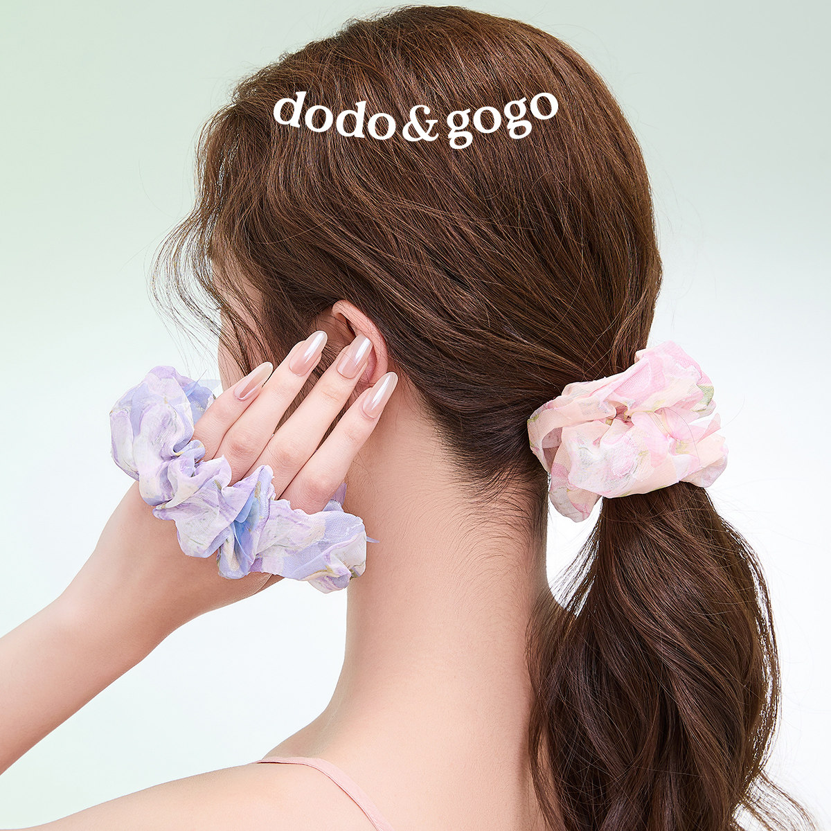 DODOGOGO韩系发圈高级感大肠发绳春夏气质晕染花朵肥肠头花发饰图片