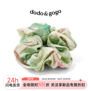 DODOGOGO韩系印花大肠发圈女2026新款 头绳高马尾发绳橡皮筋发饰品