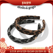 DODOGOGO毛绒豹纹发箍女2026新款 秋冬高级感头箍气洋气时尚 头箍