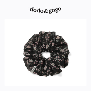 韩系夏季 DODOGOGO新款 新发圈超仙软糯碎花发绳甜美发尾头花橡皮筋