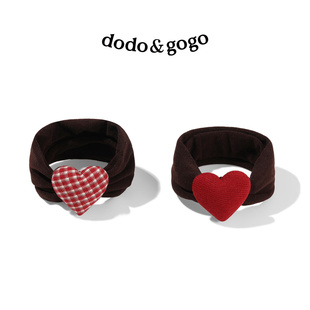 DODOGOGO红色爱心两件套发圈女款2026新款新年高弹力发绳百搭发饰