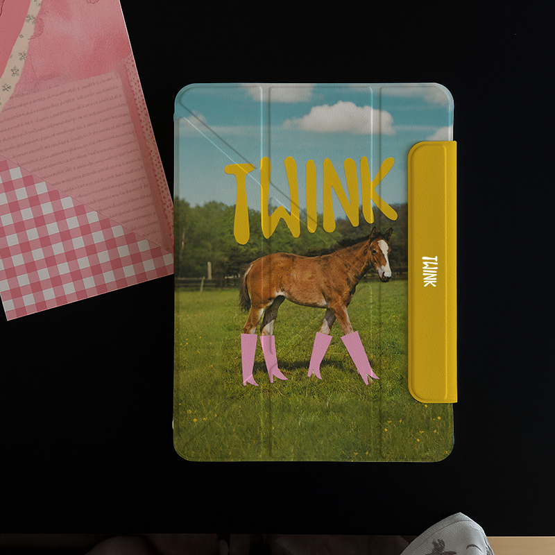 平板ipad11保护壳y折磁吸双面夹粉靴小马适用苹果air7保护套2025pro11寸air6/5/4带笔槽13寸防护10代mini7