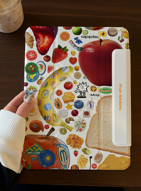 水果贴贴乐ipadpro11保护套air7/6适用苹果ipad11磁吸双面夹13寸平板10代搭扣ipadmini7横竖5Y折轻薄4带笔槽
