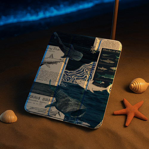 720旋转ipadair7/6保护壳亚克力鲸鲨鱼2025Pro套11寸一体带笔槽10透明第11代适用华为平板matepadair12保护套