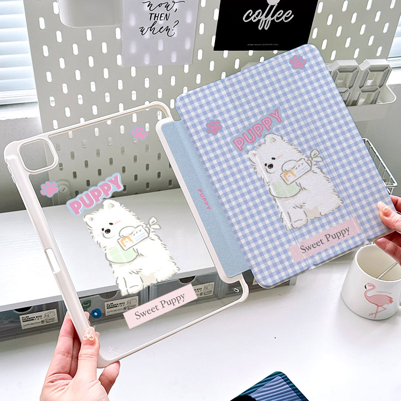 ipadair6保护套新款ipad保护壳air7适用苹果ipadpro平板11代第十代mini7带笔槽九亚克力10.2寸防摔可爱插画狗