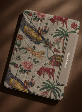 横竖磁吸2025新款适用苹果ipad11保护壳air7保护套10带笔槽pro11平板双面夹matepadair12复古牛虎mini7/6/5