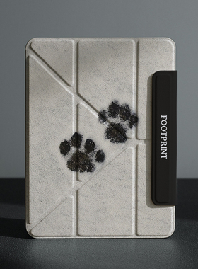 ipad保护壳带笔槽air7平板套mini7简约脚印pro11带搭扣2025三折11代第十代vivopad5磁吸双面夹12.1一加10.9寸