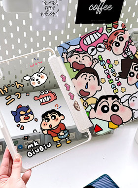 ipadair6保护壳带笔槽亚克力2024pro11英寸新款vivo/oppopad2平板壳旋转air7卡通iQOO防弯2025荣耀10.9皮套