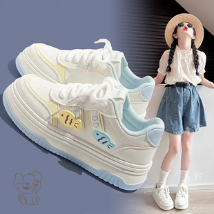 女童板鞋2026年新款春秋运动春款女孩小白鞋春季大童春鞋儿童鞋子