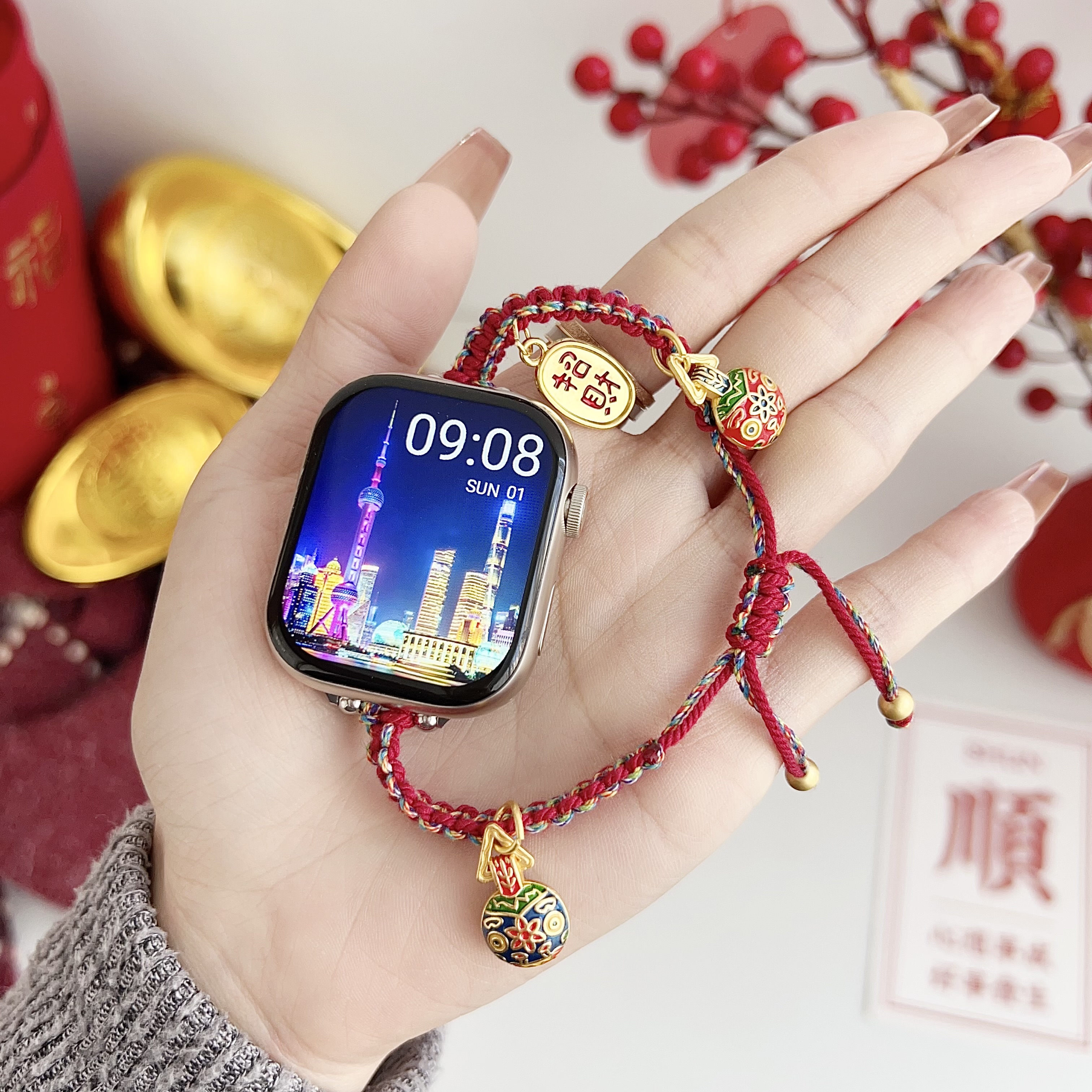 龙年吞金兽招财纳福表带iwatch