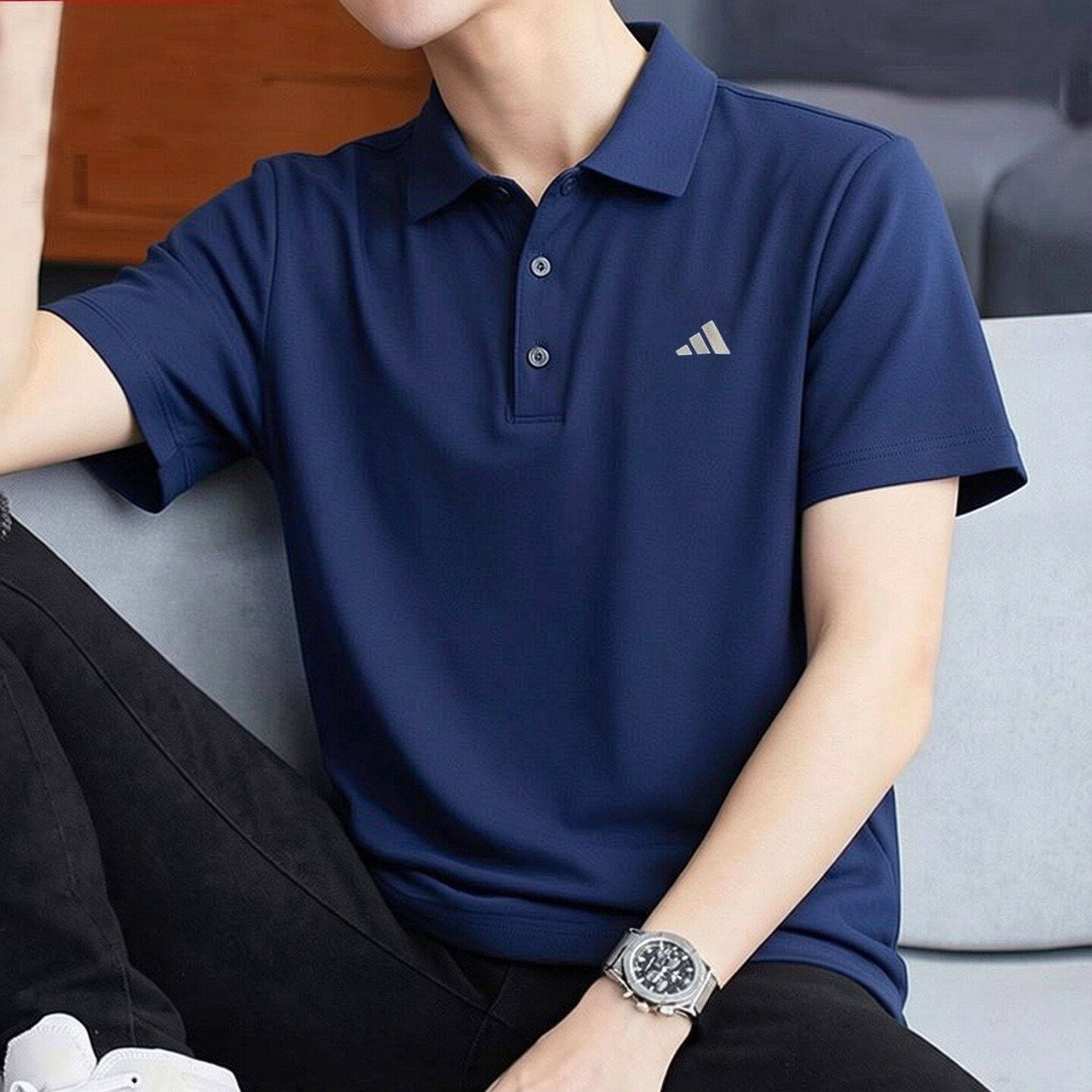 阿迪达斯短袖男polo衫夏
