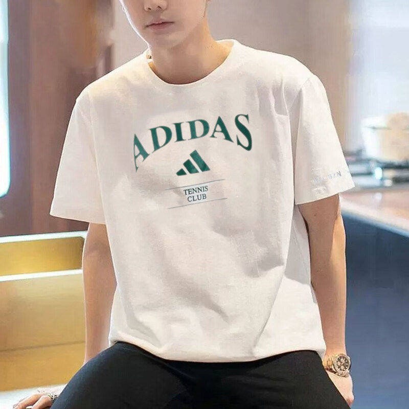 T恤白色运动服上衣男Adid