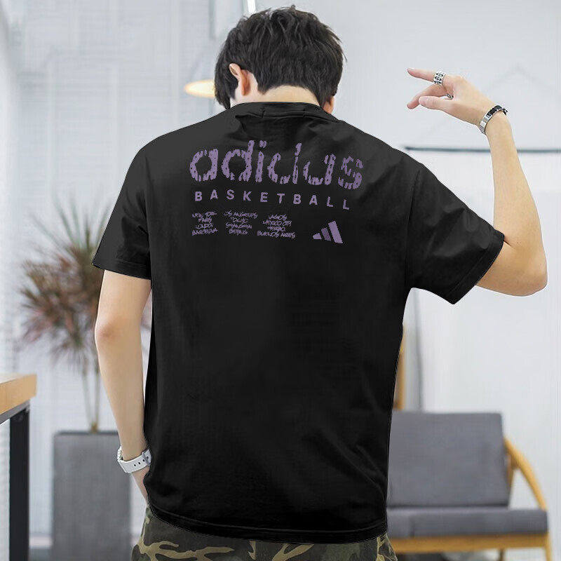阿迪达斯短袖男夏新款字