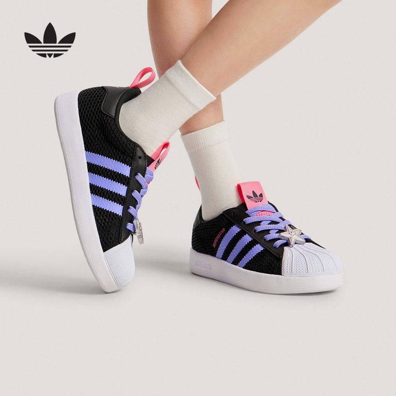 adidas阿迪达斯2026夏新品男小童鞋经典贝壳头运动休闲鞋 KH5692
