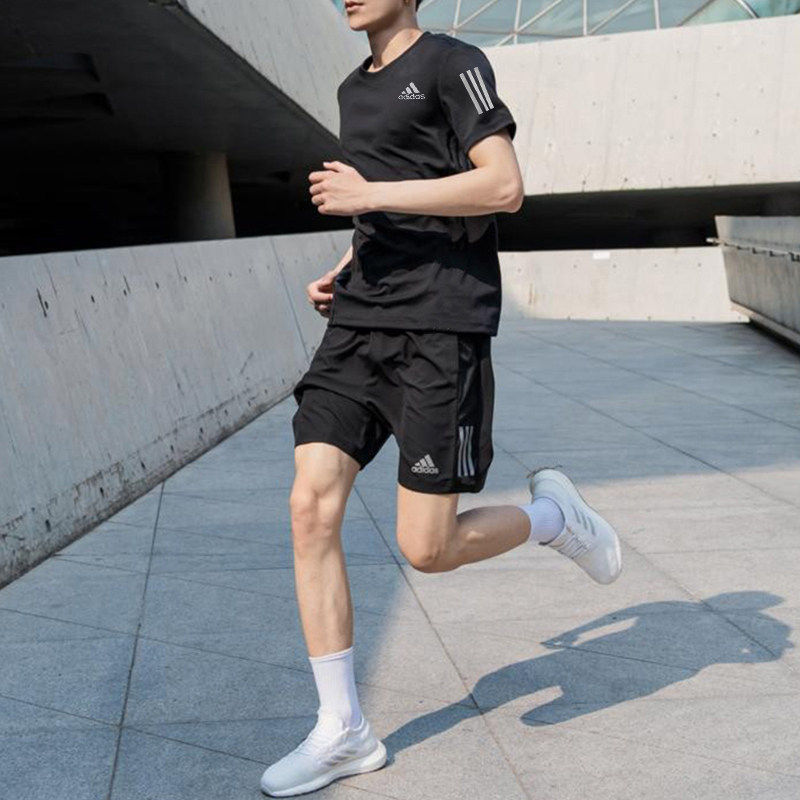 Adidas运动套装男2025夏