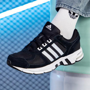 Adidas男鞋正品EQT跑步鞋男春新款黑色轻便运动鞋缓震复古跑鞋