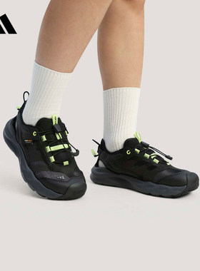 adidas阿迪达斯网面沙滩鞋2026夏男女大童AEROFIN户外凉鞋 KI8904