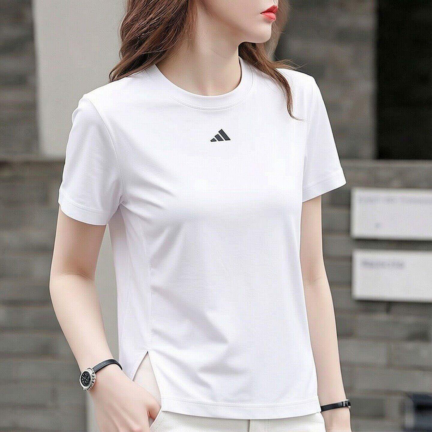Adidas白色短袖女t恤夏季