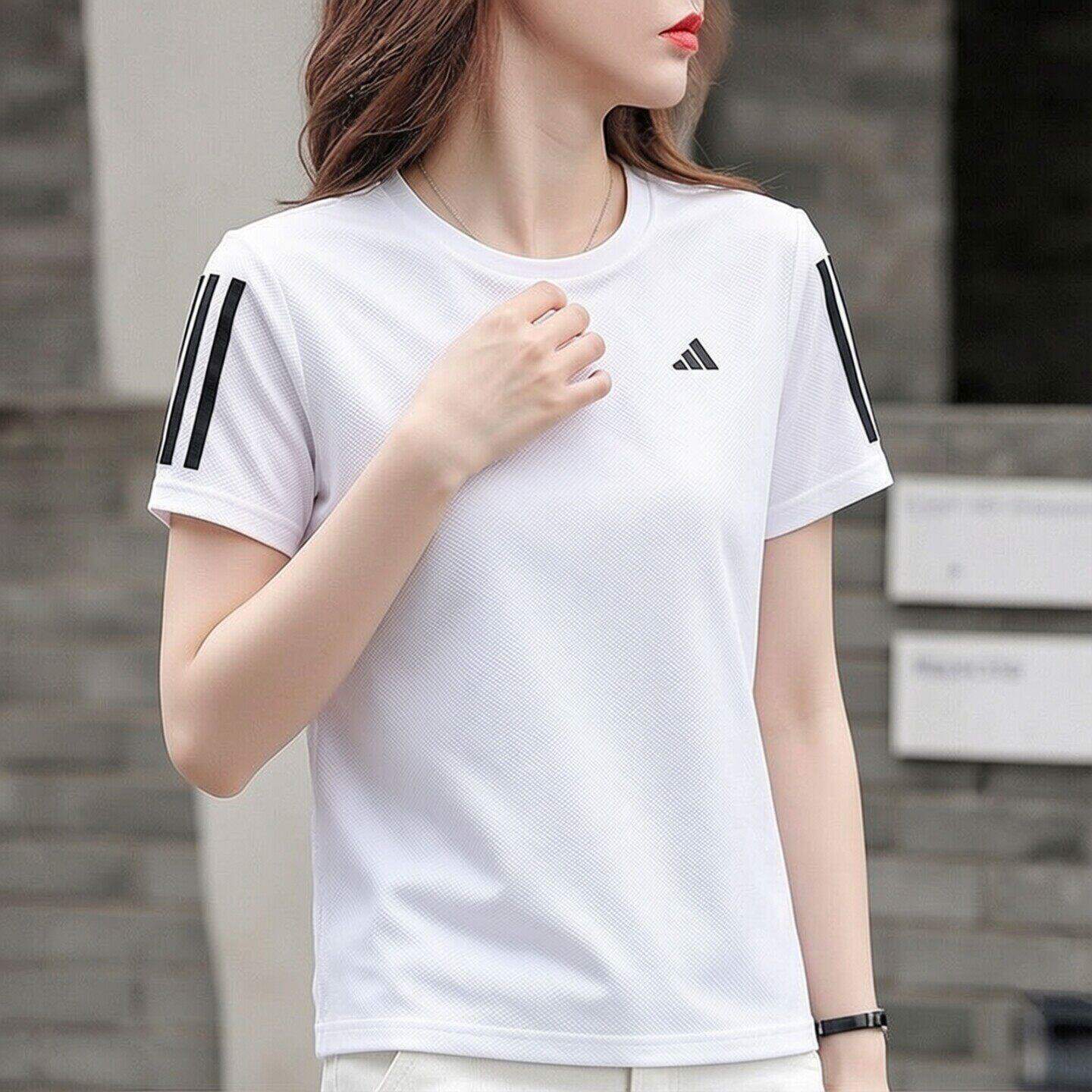 Adidas白色短袖女夏季新
