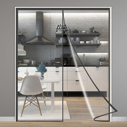 冬季空调门帘免打孔防冷气隔断帘