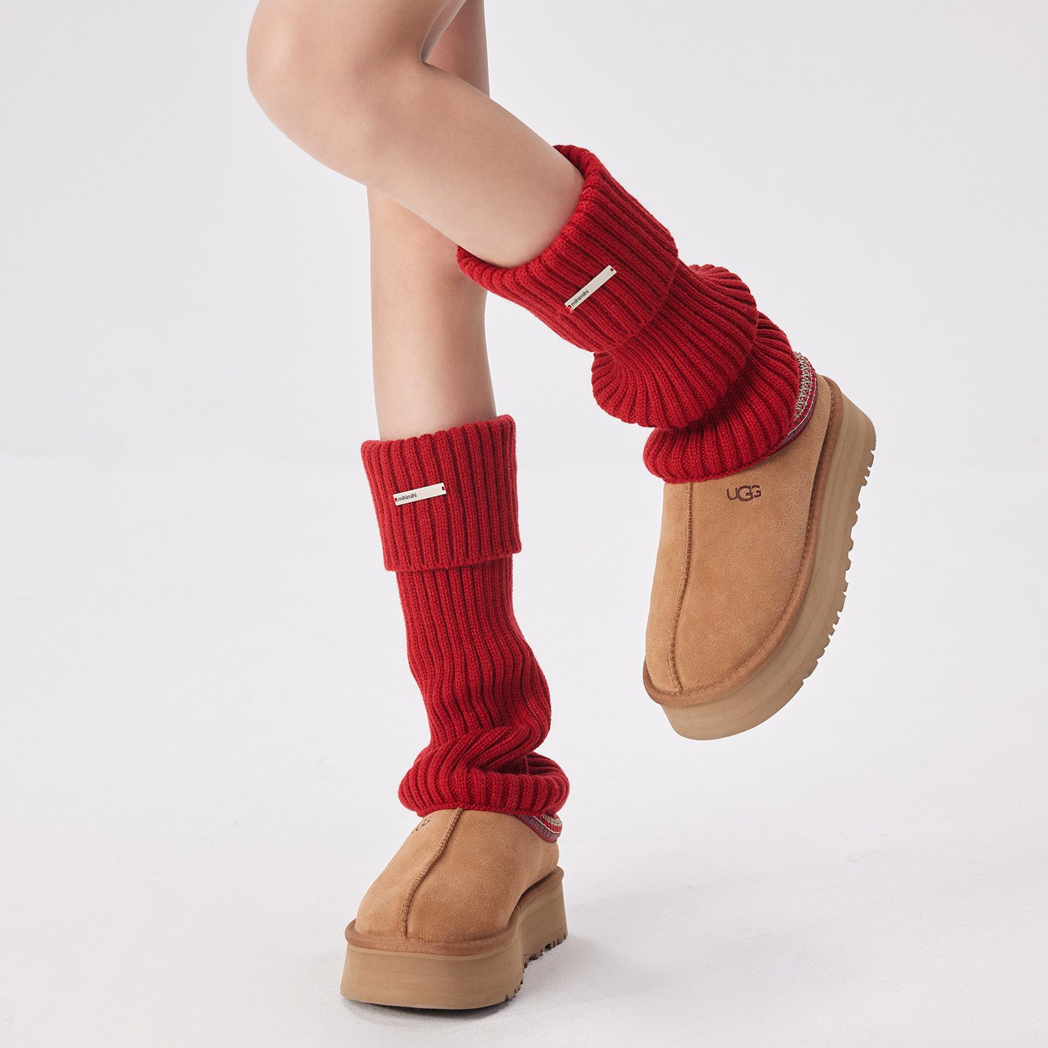 2025年新年红色袜套女秋冬保暖腿套本命年红袜子堆堆袜套配雪地靴,女士内衣/男士内衣/家居服,长筒袜,淘宝优惠券,粉丝福利购,淘宝优惠卷