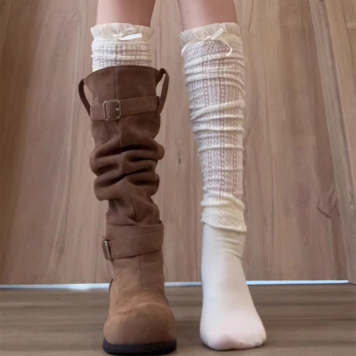 蕾丝袜子女春秋袜套堆堆袜小腿袜