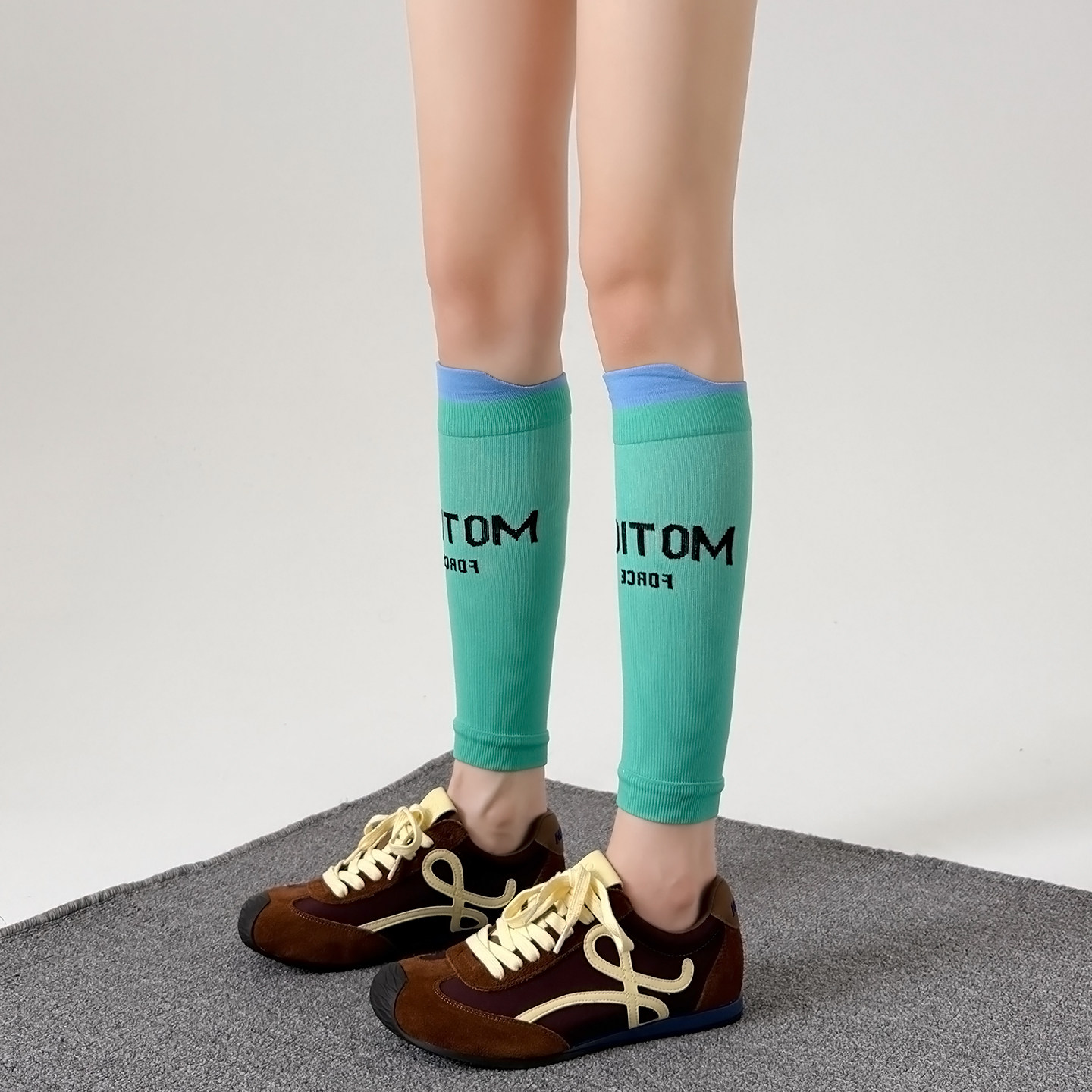 袜套女秋冬压力小腿袜羽毛球袜子户外骑行袜护膝腿套长袜瑜伽袜子