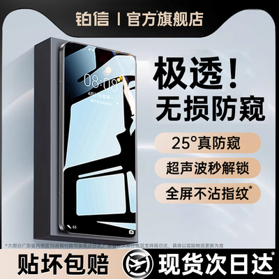 铂信极透无损防窥膜适用小米红米