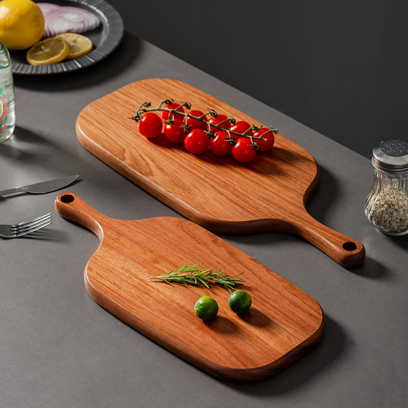 花梨木水果菜板砧板牛排板西餐餐盘高级感木质木盘披萨盘家用防霉