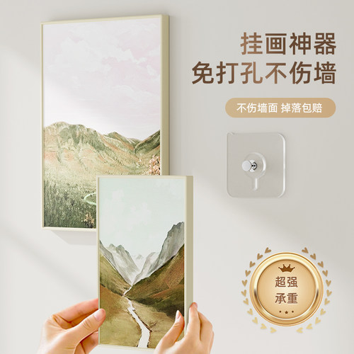 超强承重40斤亚克力树脂挂画神器