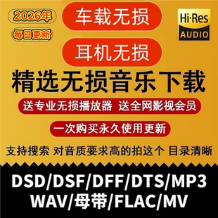 DSD无损音乐抖音歌曲音源下载包wav/flac/车载mp3高品质u盘新老词