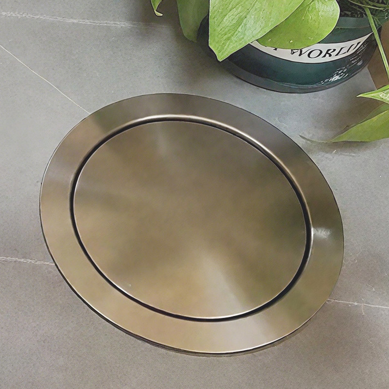 桌面嵌入式垃圾桶带盖定制卫生间隐形内嵌式不锈钢盖子台面桶盖