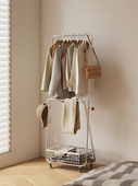 地 衣架卧室简单 Wotime斯堪 纳维亚家庭移动衣架入口不锈钢轮式