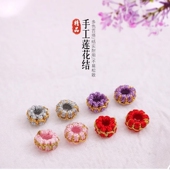 莲花座线圈手工编制莲花结线圈手链项链diy编绳配件固定圈隔环扣