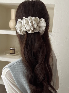 云朵泡泡波点碎花香蕉夹显发量发夹女2026新款后脑勺高马尾抓夹