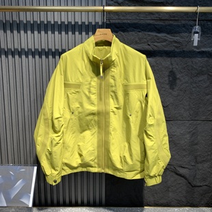 休闲风立领夹克男宽松休闲拼接多口袋拉链外套青年百搭潮流上衣