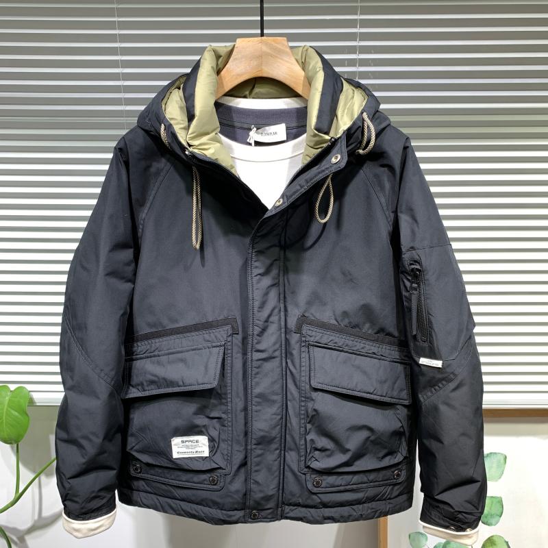 男士羽绒服短款2025年新款冬季保暖连帽时尚潮流百搭冬装上衣外套