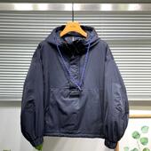 保暖冬款 2026宽松休闲半拉链套头工装 外套 冬季 加厚连帽羽绒服男士