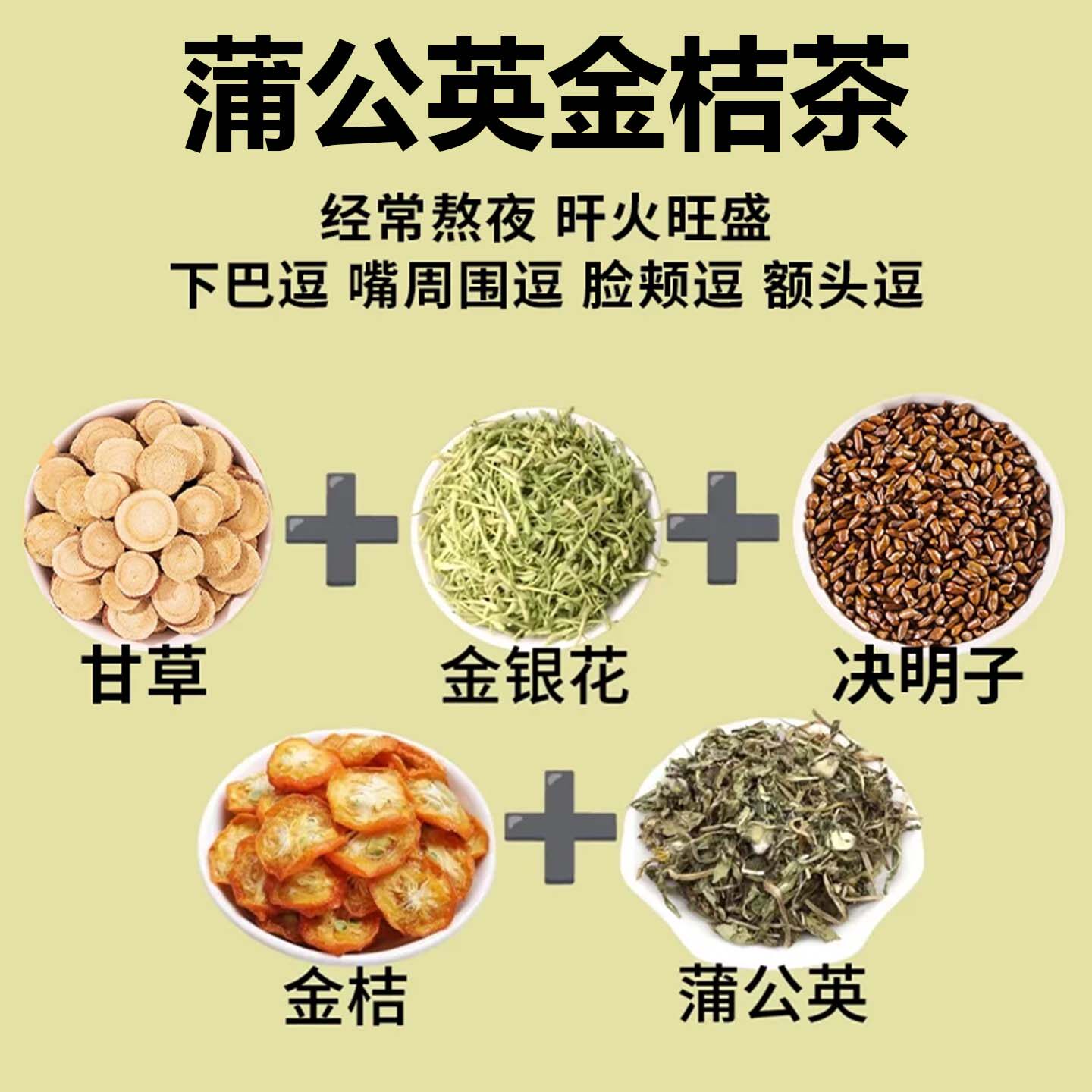 痘痘茶蒲公英金桔水玫瑰调理痘痘内调养颜不去内火清火分泌代用茶