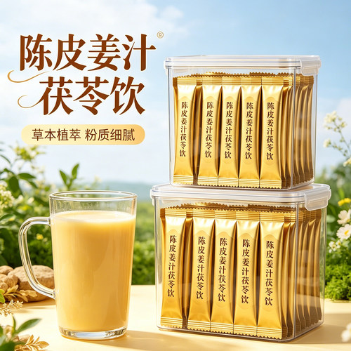 三伏天陈皮姜汁茯苓饮粉生姜冲饮单独包装寒毒生姜黄姜汤冲泡饮品
