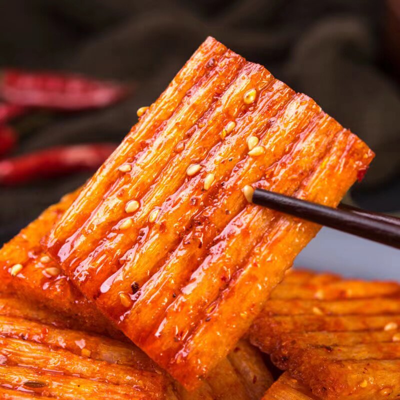 素金刚肉辣条筋零食小吃麻辣辣条怀旧儿时豆皮休闲食品素牛筋