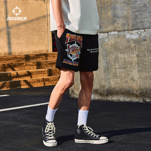 准者运动短裤男新款美式篮球训练户外跑步透气宽松针织四分裤