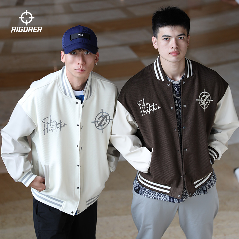 准者棒球服夹克外套刺绣拼接