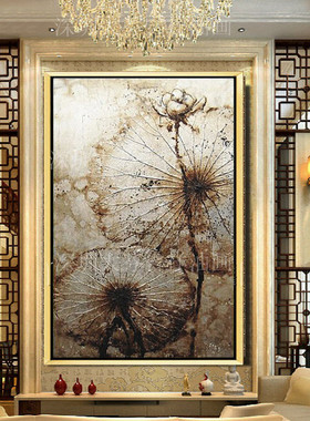 东南亚风银箔别墅装饰画
