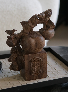 米子家居新中式柿柿如意摆件