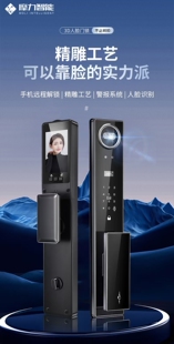 飞趣5号 ​功能:3D人脸＋指纹＋钥匙＋密码＋卡片＋手机远程  ​