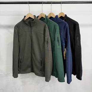 外套秋冬男装痞帅立领飞行夹克耐磨保暖内力复合加绒男士立领上衣