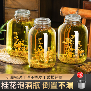 泡酒玻璃瓶桂花密封酒坛子20斤装酒容器人参药酒罐专用白酒瓶空瓶