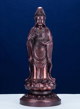 铜南海观音菩萨客厅佛堂装饰品