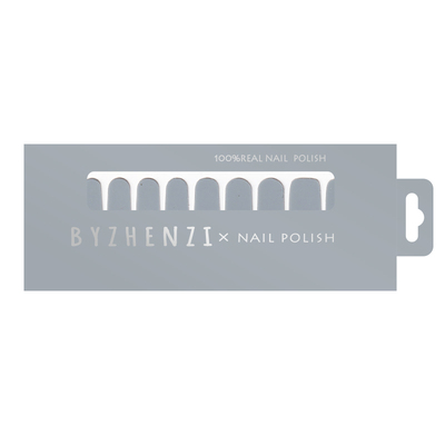 【雾霾灰蓝】纯色雾霾灰蓝色高级气质美甲贴
